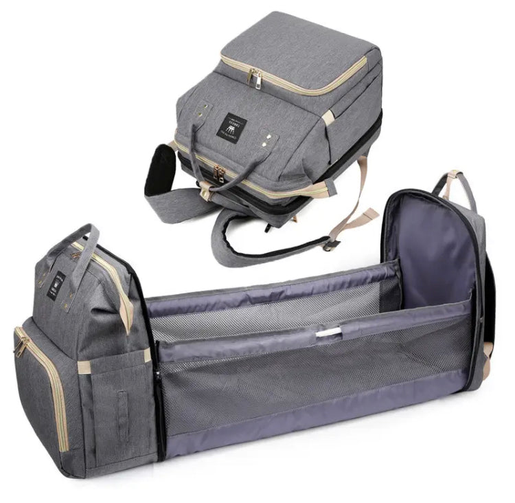 New Foldable Sleepover Mom Bag, Multifunctional Baby Diaper Storage Bag, Large Capacity Crib Stroller Backpack New Foldable Sleepover Mom Bag, Multifunctional Baby Diaper Storage Bag, Large Capacity Crib Stroller Backpack